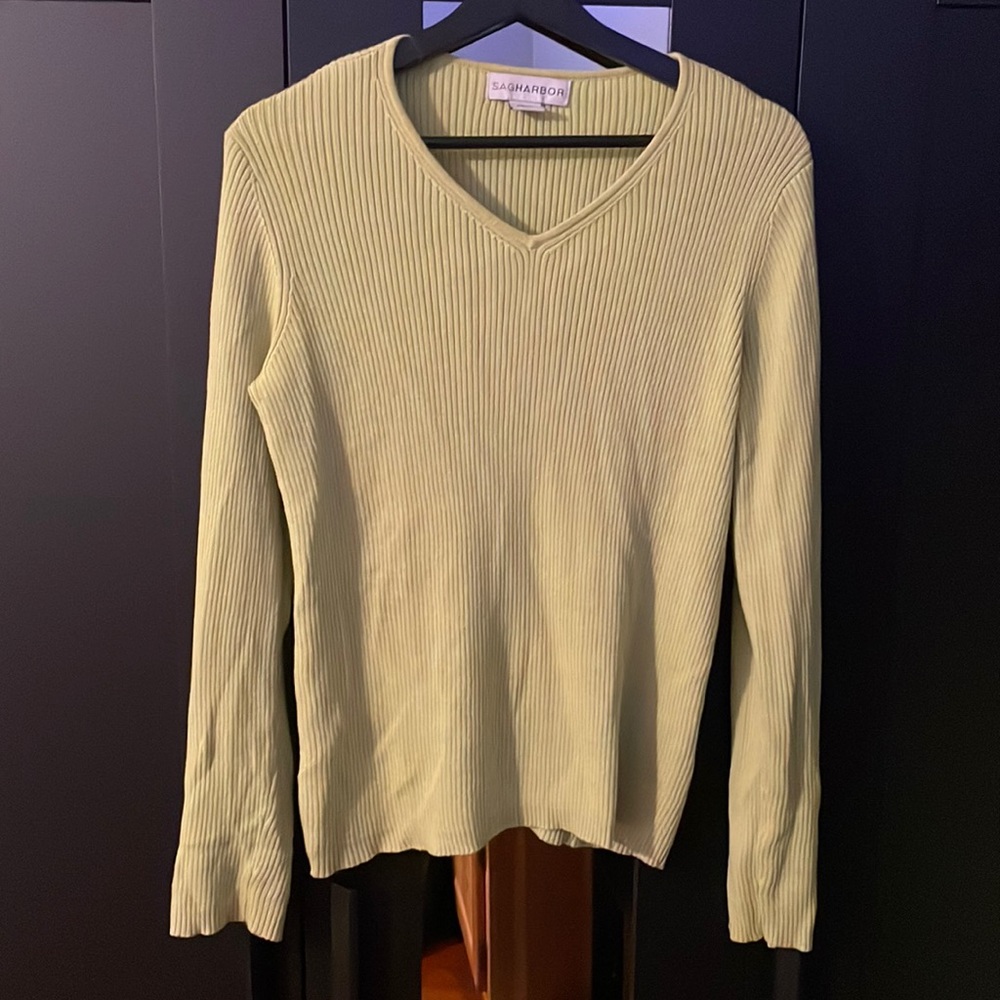 Sag Harbor Green Sweater